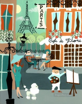 街並み Painting - パリのストリートシーン 80